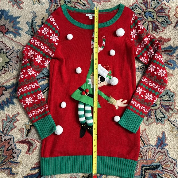 Ugly Christmas Sweater with Elf - Picture 6 of 7